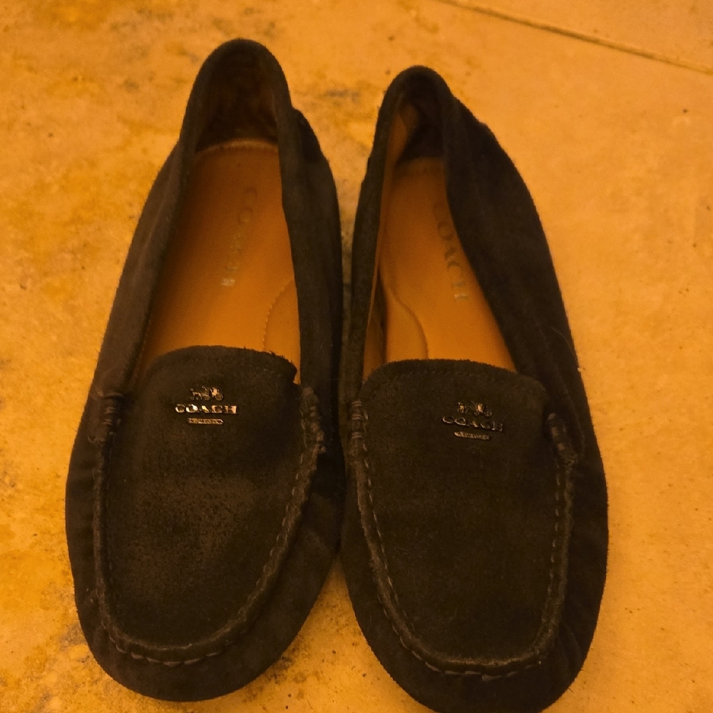 Coach Women's Black Suede Loafers